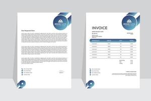 Corporate and Creative Business letterhead and invoice design template. for your business. vector