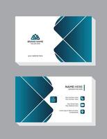 With all information, Gradient blue color modern creative business card and name card horizontal simple clean template vector