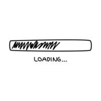 Loading Bar Icon Doodle Illustration vector