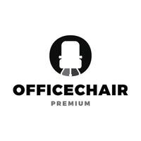 oficina silla icono logo modelo ilustración diseño vector