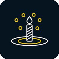 Bunsen Burner Line Red Circle Icon vector