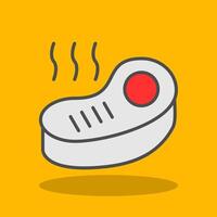 Steak Filled Shadow Icon vector