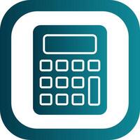 Calculator Glyph Gradient Corner Icon vector