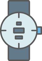 Diving Watch Line Filled Light Icon vector