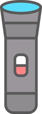 Torch Line Filled Light Icon