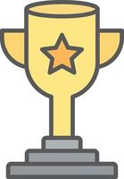 Trophy Line Filled Light Icon vector