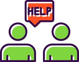 Ask For Help filled Design Icon vector