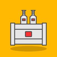 Beer Box Filled Shadow Icon vector