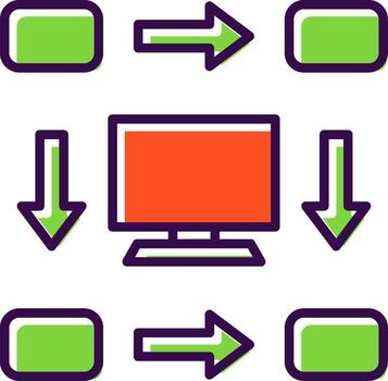 Workflow filled Design Icon vector