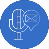 correo electrónico plano burbuja icono vector