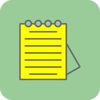 Notepad Filled Yellow Icon vector