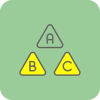 Abc Filled Yellow Icon vector