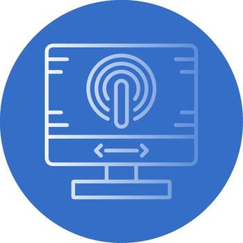 Computer Flat Bubble Icon vector