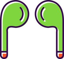 Earbuds filled Design Icon vector