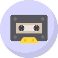 Cassette Flat Bubble Icon vector