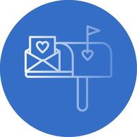 Mailbox Flat Bubble Icon vector