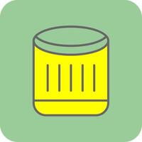 Oil Filter Filled Yellow Icon vector