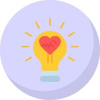 Idea Flat Bubble Icon vector