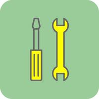 Tools Filled Yellow Icon vector