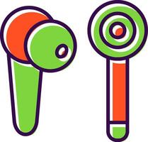 Earbud filled Design Icon vector