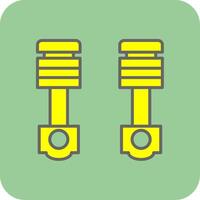 Pistons Filled Yellow Icon vector
