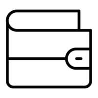 Wallet Line Icon Design vector