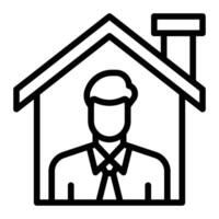 House Buyer Line Icon Design vector