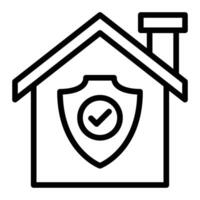 Home Insurance Line Icon Design vector