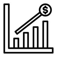 Profit Growth Line Icon Design vector