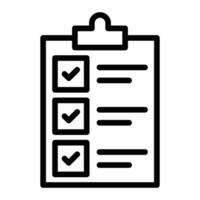 Task Line Icon Design vector