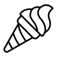 Ice Cream Line Icon Design vector