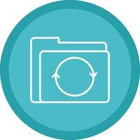 Folder Line Multi Circle Icon vector