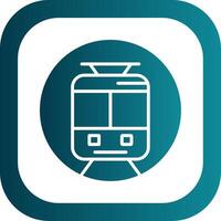 Underground Train Glyph Gradient Corner Icon vector