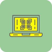 OnFilled Yellow Qr Code Filled Yellow Icon vector