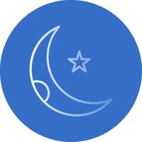 Moon Flat Bubble Icon vector