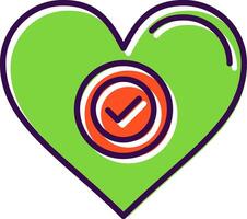 Heart filled Design Icon vector