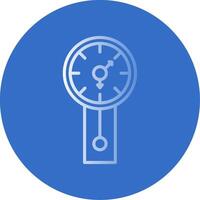 Wall Clock Flat Bubble Icon vector