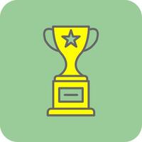 Award Filled Yellow Icon vector