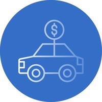 Car Rental Flat Bubble Icon vector