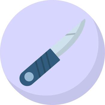 cuchillo plano burbuja icono vector