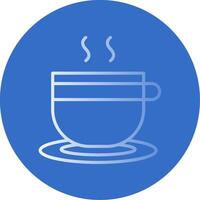 Teacup Flat Bubble Icon vector