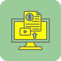 Paid Content Filled Yellow Icon vector