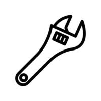 Adjustable Wrench Line Icon Design vector