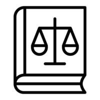 Law Book Line Icon Design vector