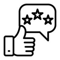 Reviews Line Icon Design vector