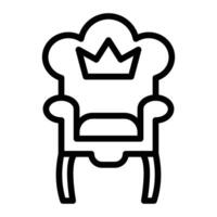 Throne Line Icon Design vector