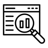 Research Line Icon Design vector