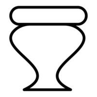 Stool Line Icon Design vector