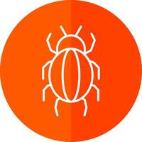 Spider Line Red Circle Icon vector