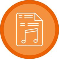 Music File Line Multi Circle Icon vector